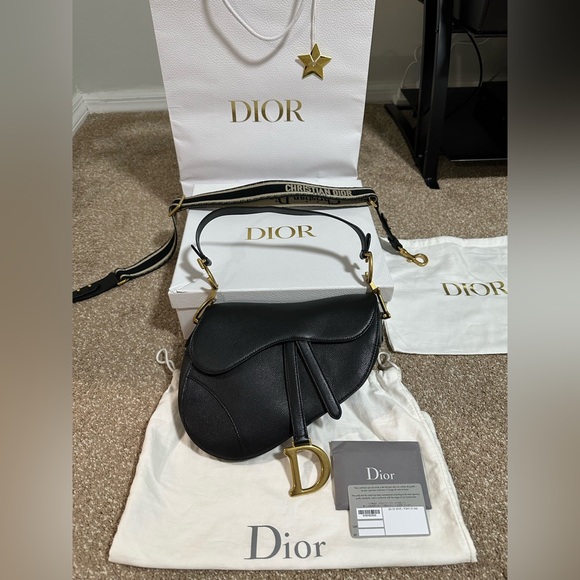 Dior Medium Soft Saddle Bag with Strap - Picture 1 of 10